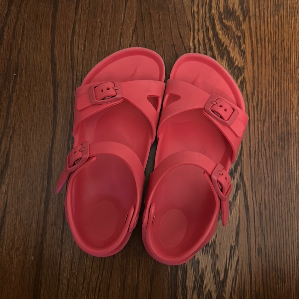 Girl Pink Birkenstock Rubber Sandals